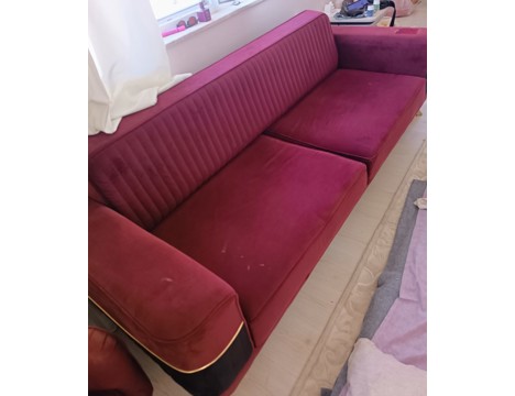 Mobilya, Komple Salon Mobilyası, 2020, Modalife Mobilya 3+3+1 Koltuk, Modalife 3+3+1 Bordo Koltuk Takımı İkinci El 3.000 Tl M
