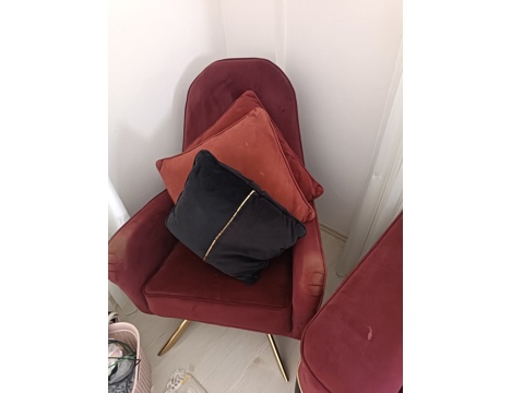 Mobilya, Komple Salon Mobilyası, 2020, Modalife Mobilya 3+3+1 Koltuk, Modalife 3+3+1 Bordo Koltuk Takımı İkinci El 3.000 Tl M