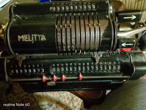 Antika Eşya, Diğer Antikalar, 1930'Lar Melitta Antika Manuel Hesap Makinesi Fatih