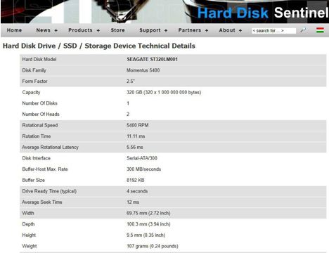 Bilgisayar, Hard Disk, Sata Hdd, Seagate St320lm001 320Gb Laptop Hdd İkinci El 400 Tl