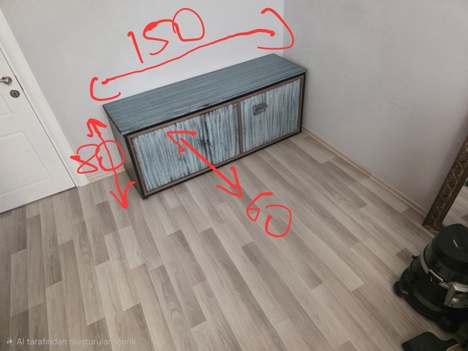 Mobilya, Diğer Mobilyalar, 2020, Ahşap, 4 Kapaklı 4 Raflı Dolap