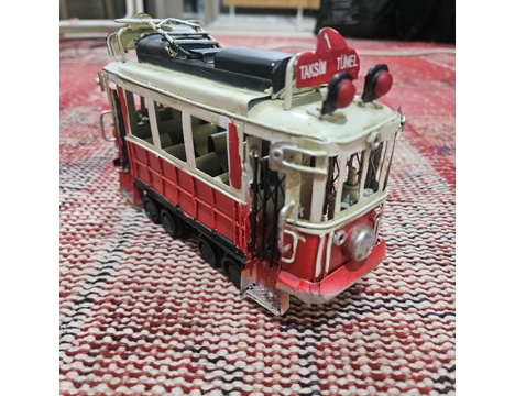 Ev, Bahçe Eşyaları, Diğer Dekorasyon Malzemeleri, Metal El Yapımı Aksesuar, Metal Tramvay Maketi El Yapımı Sıfır 550 Tl İstan