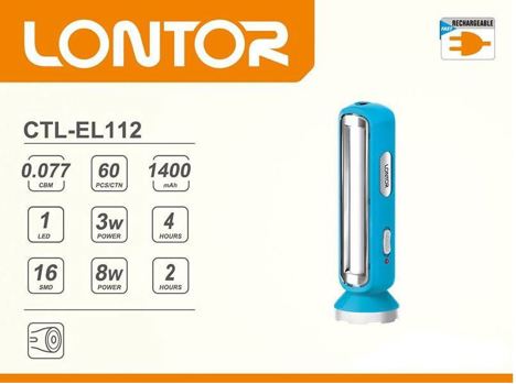 Ev, Bahçe Eşyaları, Diğer Aydınlatma Sistem., Led Işıldak, Lontor 16+6 Led Şarjlı Işıldak Fener (Yeni Gibi)