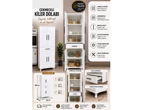 Mobilya, Mutfak Mobilyaları, Çekmeceli Kiler Dolabı Sıfır 3.250 Tl Kayseri