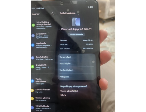 Bilgisayar, Tablet Pc, Samsumg Galaxy Taba9, Samsung Galaxy Tab A9