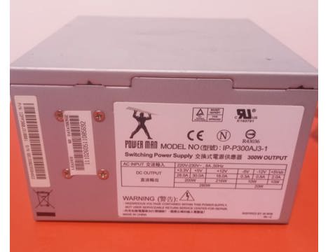 Bilgisayar, Ip-P300aj3-1, Power Supply, Power Man 300W Güç Kaynağı İkinci El 500 Tl İstanbul