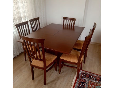 Mobilya, Mutfak Mobilyaları, 8 Kişilik Ahşap Yemek Masası, 8 Kişilik Açılır Ahşap Yemek Masası İkinci El 10.000 Tl