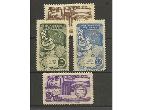 Koleksiyon, Pullar, 1954 Damgasız Şarniyersiz Avrupa Konseyi Serisi