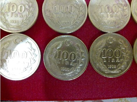 Koleksiyon, Paralar, T.C, Madeni Para, 1989 Madeni 100 Lira Meksika Baskı