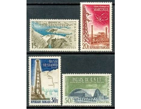 Koleksiyon, Pullar, Fransa 1959 Damgasız Mimarlık Serisi