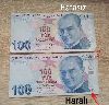 Hatalı basım 100 türk lirası